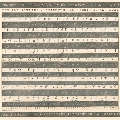 Рисовая бумага для декупажа Алфавит, рисовая салфетка Stamperia DFT264